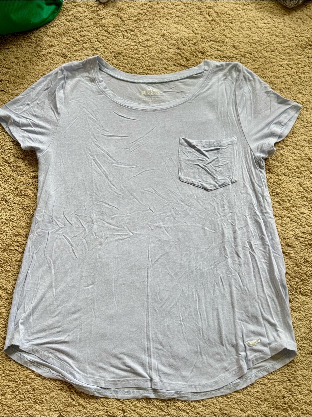 Hollister Pale Blue Short Sleeve Pocket Tee
